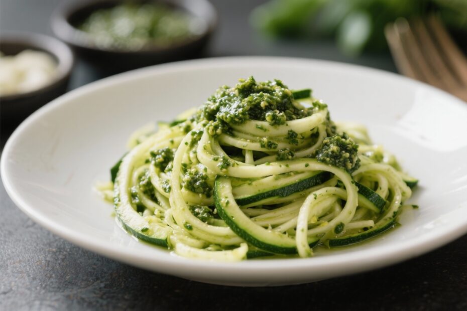 Zucchini Noodles With Pesto