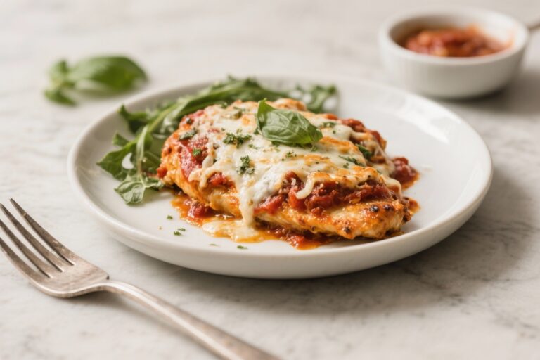 Keto Chicken Parmesan – Crisp, Cheesy, and Low-Carb Comfort