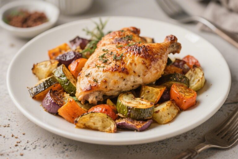 Baked Chicken With Roasted Vegetables – A Simple, Satisfying Weeknight Favorite