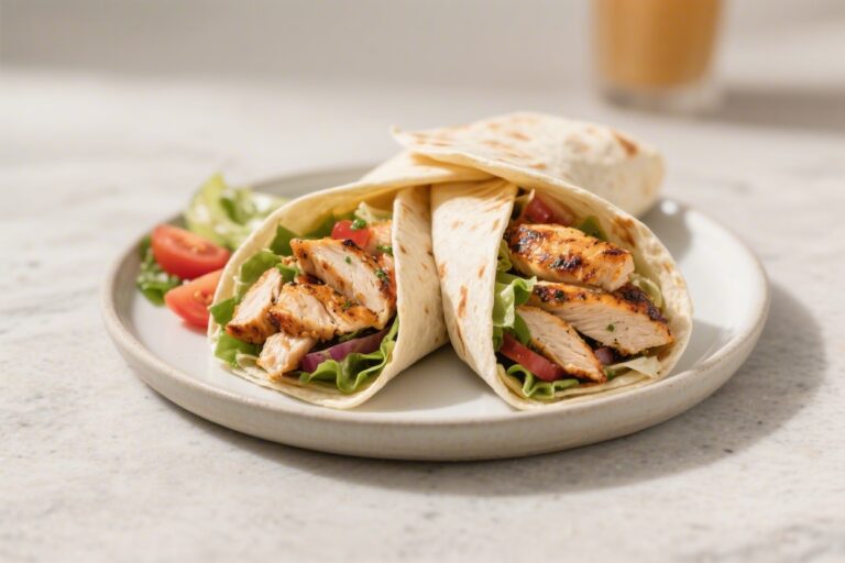 Grilled Chicken Wrap Lunch – Simple, Fresh, and Satisfying