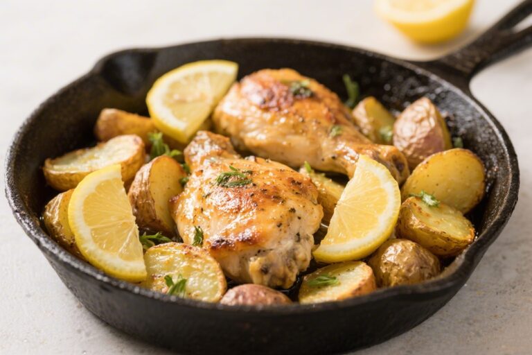 One Pan Lemon Chicken With Potatoes – Bright, Comforting, and Weeknight Easy