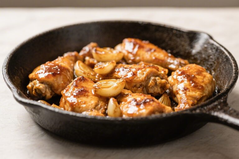 One Pan Honey Garlic Chicken – Easy, Sticky, and Packed With Flavor