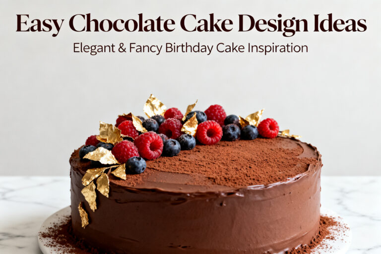 Easy Chocolate Cake Design Ideas (Elegant & Fancy Birthday Cake Inspiration) – Simple, Stunning Looks Anyone Can Make