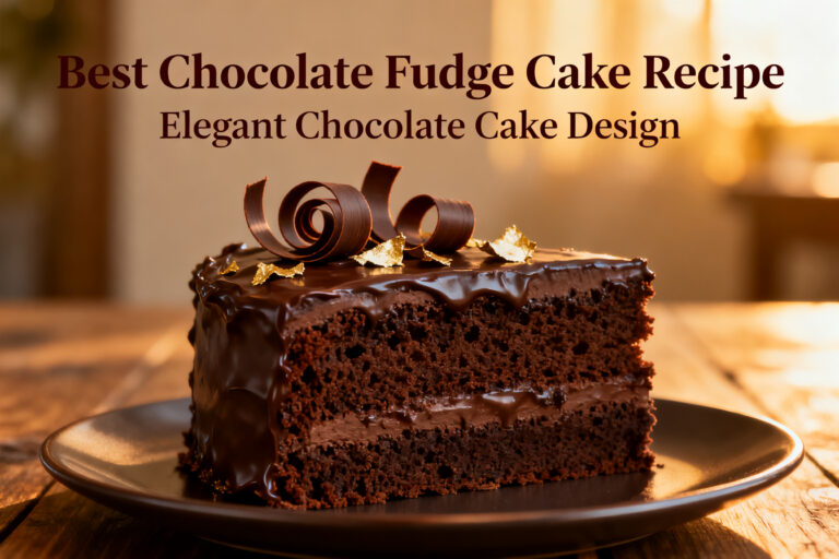 Best Chocolate Fudge Cake Recipe With Elegant Chocolate Cake Design – Rich, Moist, and Party-Ready
