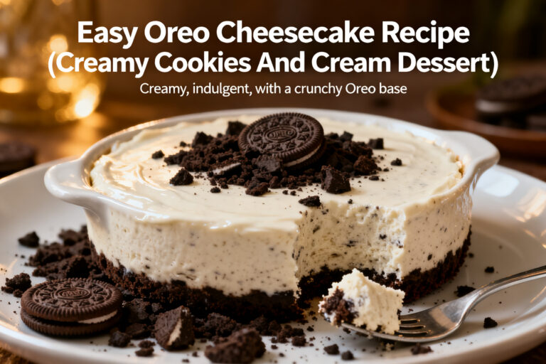 Easy Oreo Cheesecake Recipe (Creamy Cookies And Cream Dessert) – Simple, Crowd-Pleasing Treat