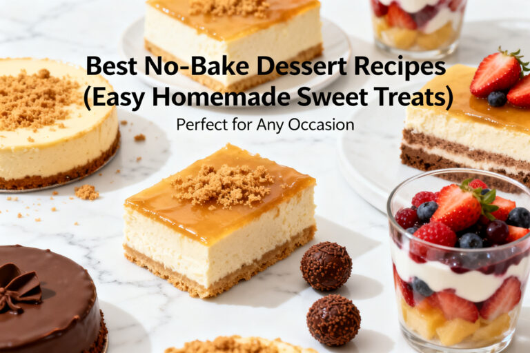 Best No-Bake Dessert Recipes (Easy Homemade Sweet Treats) – Quick, Crowd-Pleasing Ideas
