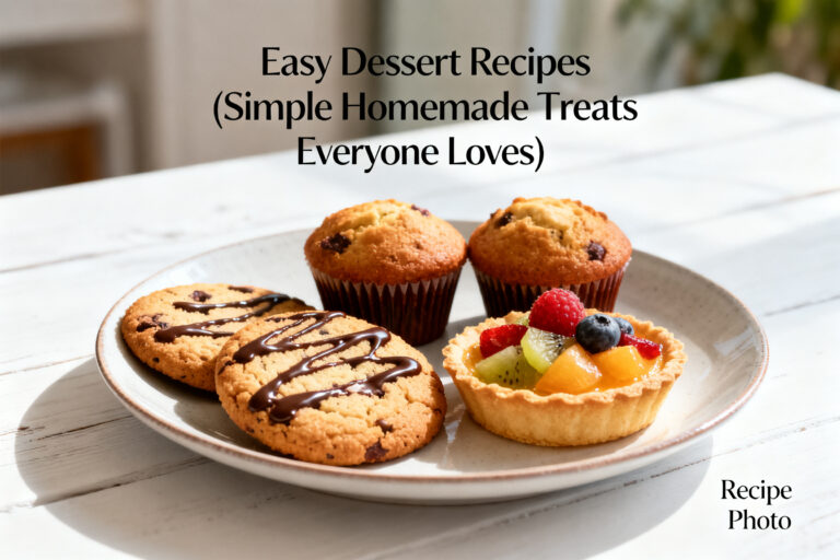Easy Dessert Recipes (Simple Homemade Treats Everyone Loves) – Quick, Cozy, and Crowd-Pleasing